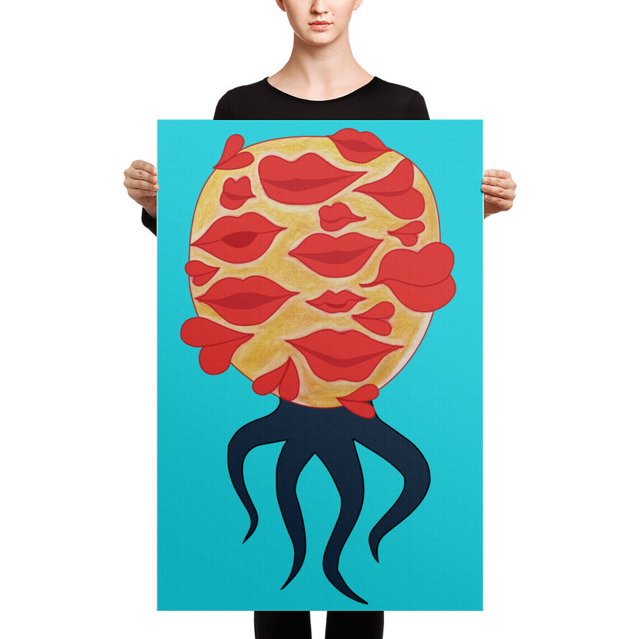 Kiss Me Monster Canvas - Pimmonster