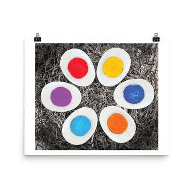 Colorful Eggs Poster - Pimmonster