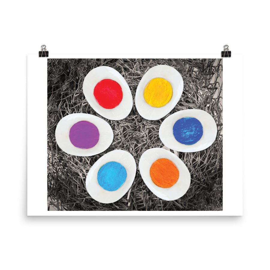 Colorful Eggs Poster - Pimmonster